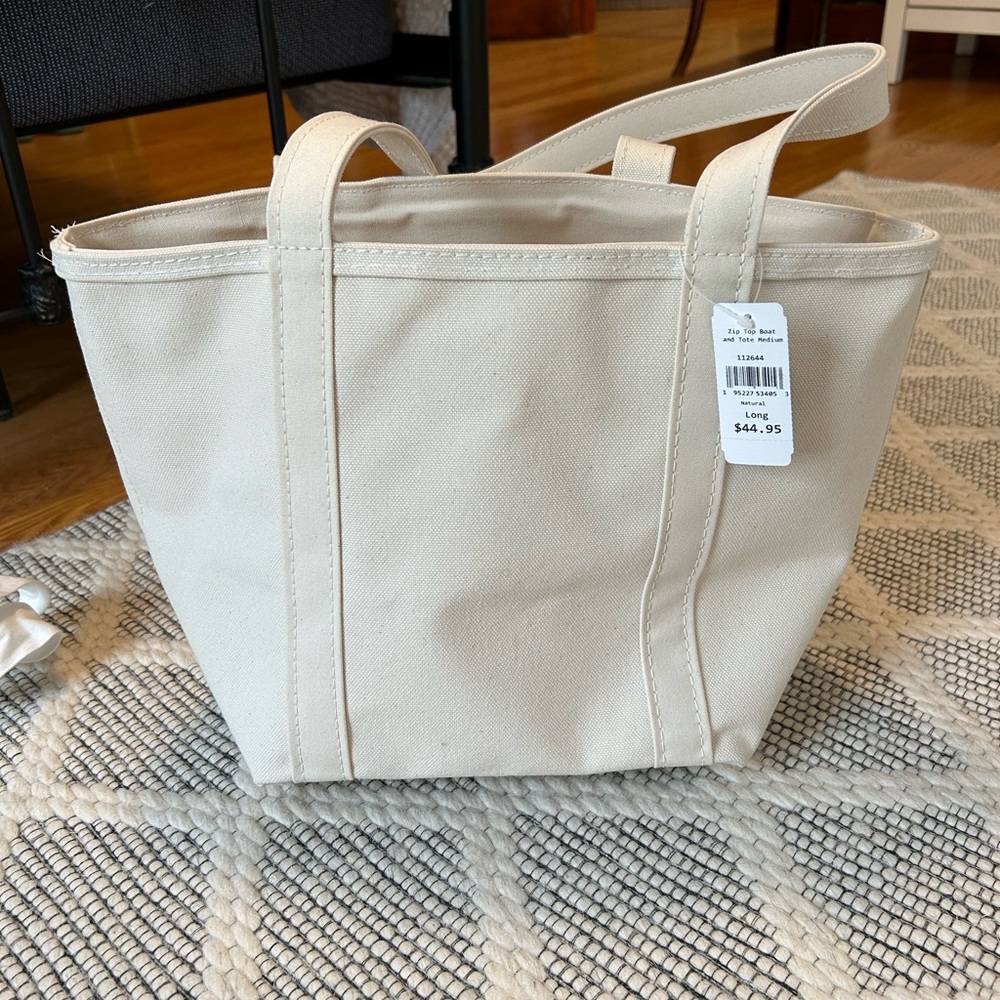 LL Bean medium tote with long strap